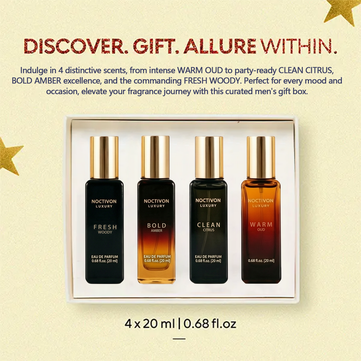 Men's Perfume Gift Set – 4-Piece Eau de Parfum Mini Set