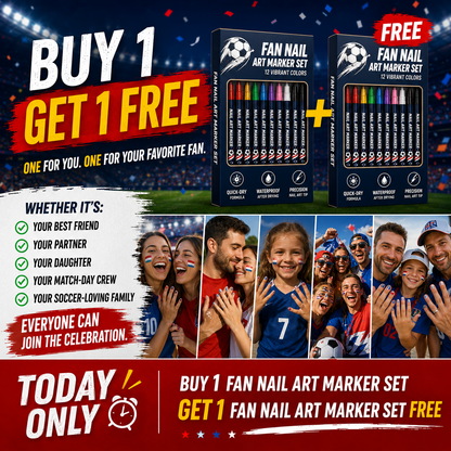 Game Day Fan Nail Art Marker Set – 12 Colors | Buy 1 Get 1 Free
