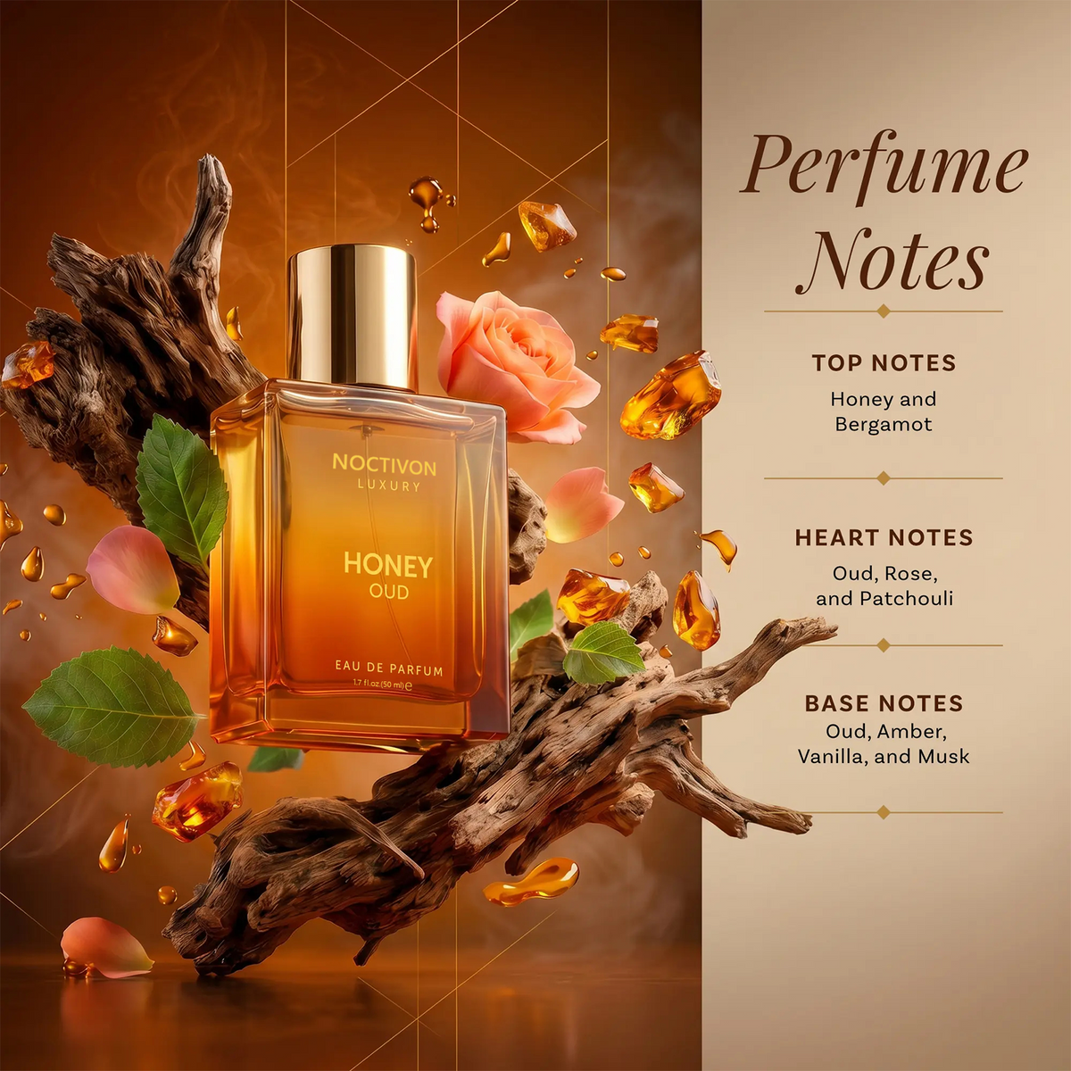 Honey Oud Perfume – Unisex Eau de Parfum | Noctivon