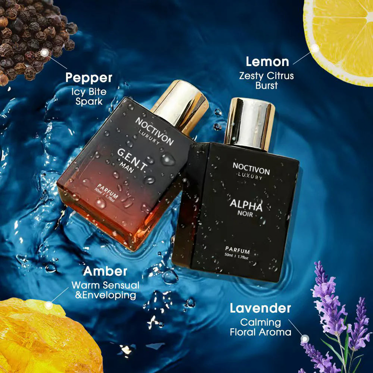 Men's Fragrance Set – 2-Piece Woody & Amber Cologne Duo