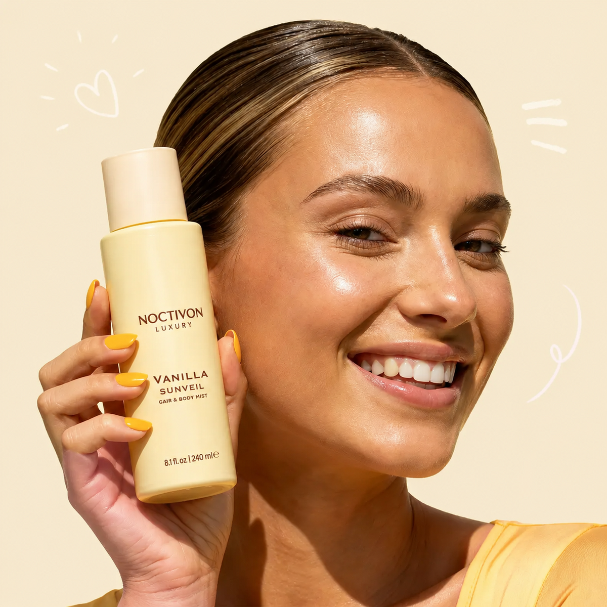 Vanilla-flavored fragrance body spray