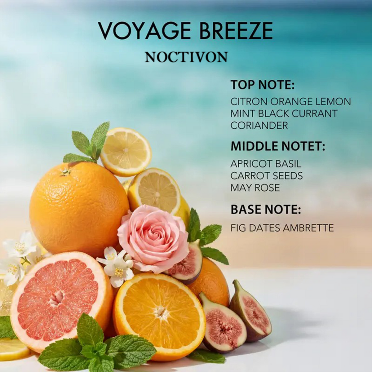 Voyage Breeze Extrait De Parfum - Long Lasting Citrus Fruity Fragrance (50ml/100ml)