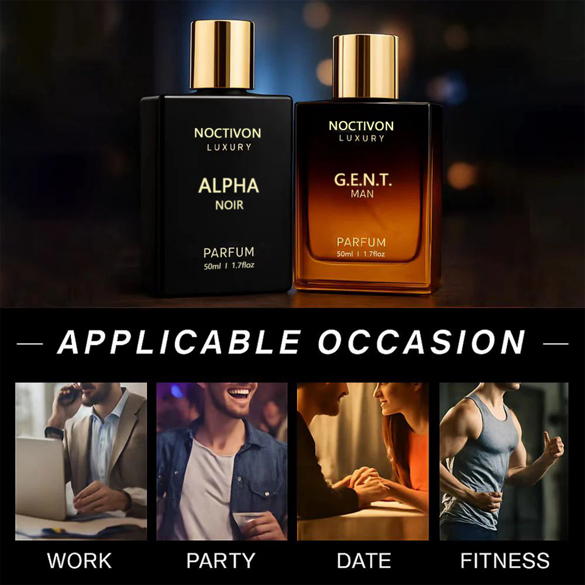 Men's Fragrance Set – 2-Piece Woody & Amber Cologne Duo