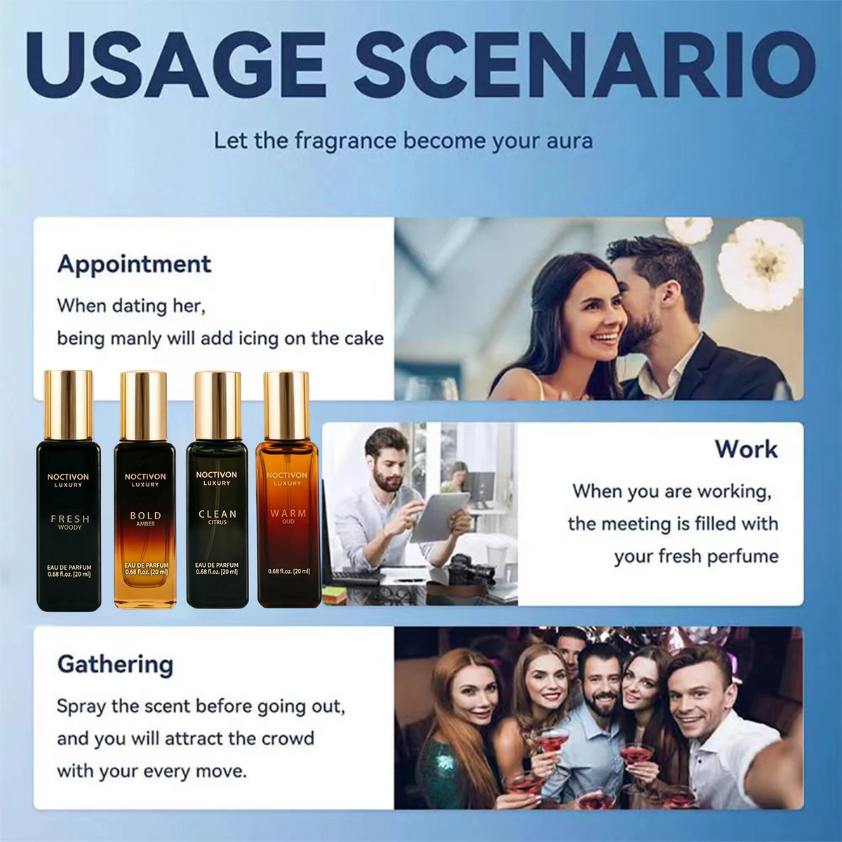 Men's Perfume Gift Set – 4-Piece Eau de Parfum Mini Set