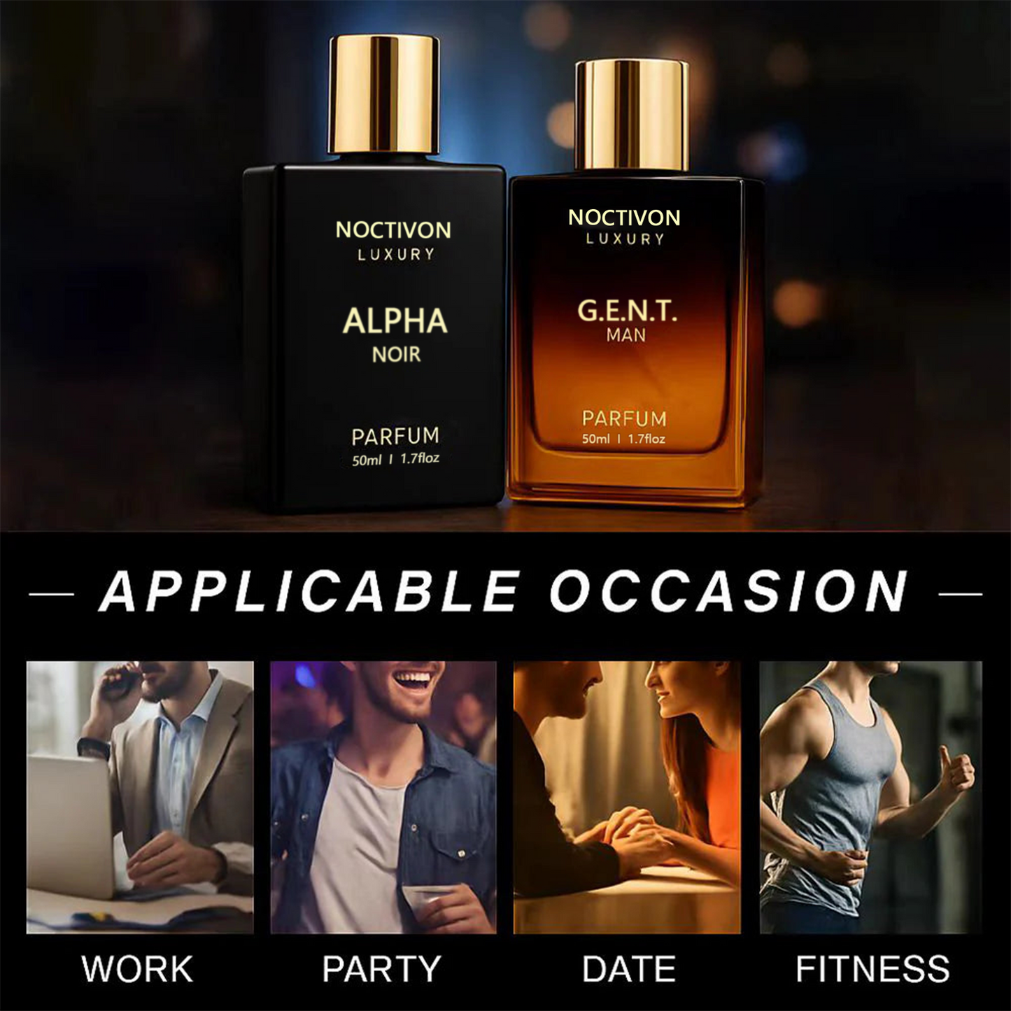 🔥Flash Sale: 50% OFF 🔥Gentlemen's Fragrance Setwith APLHA MAN Perfume & G.N.A.T MAN Aroma